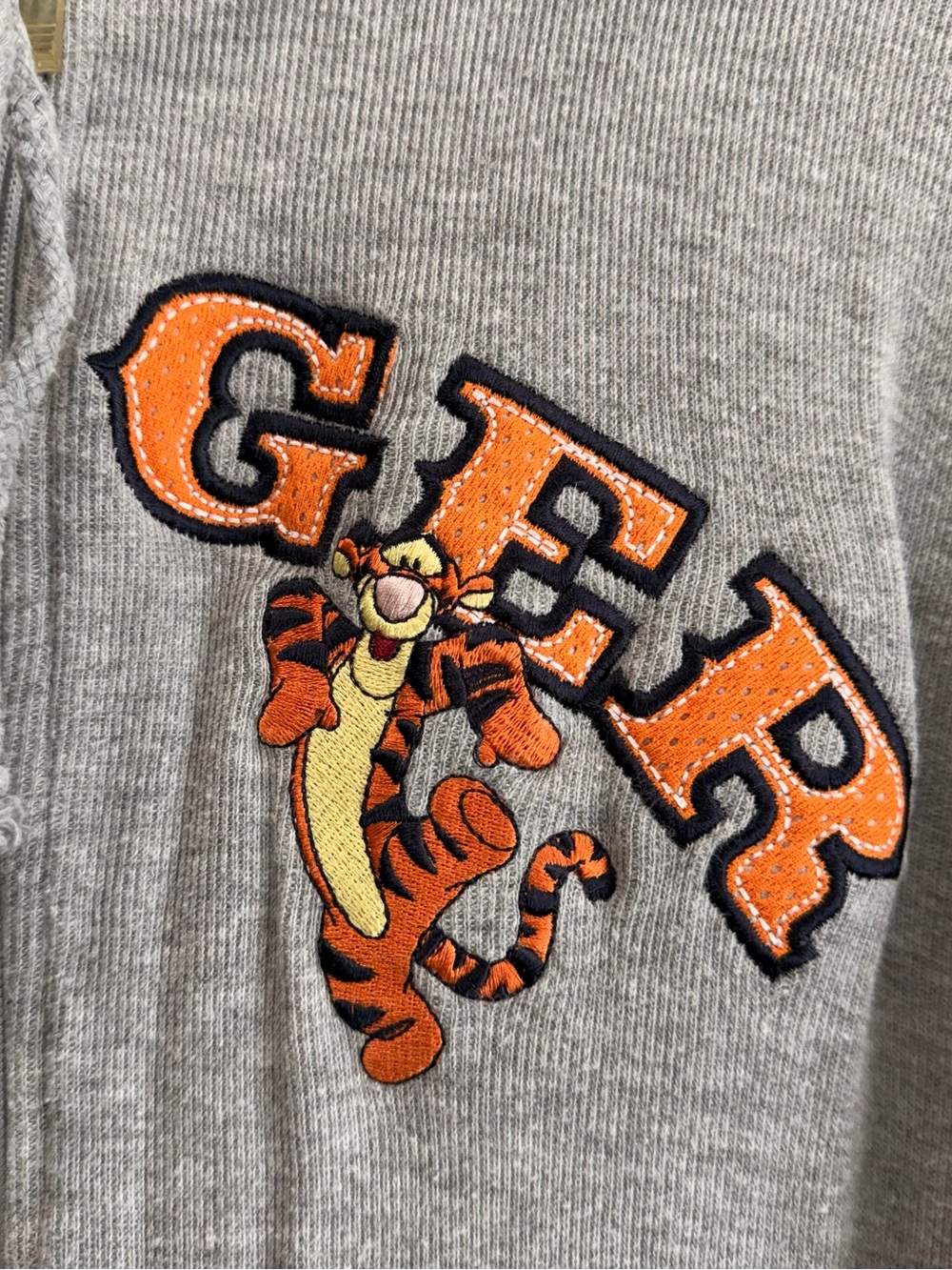 Vintage 90s Disney Winnie the Pooh Tigger Embroidered Zip Up Hoodie Large - Picture 4 of 10